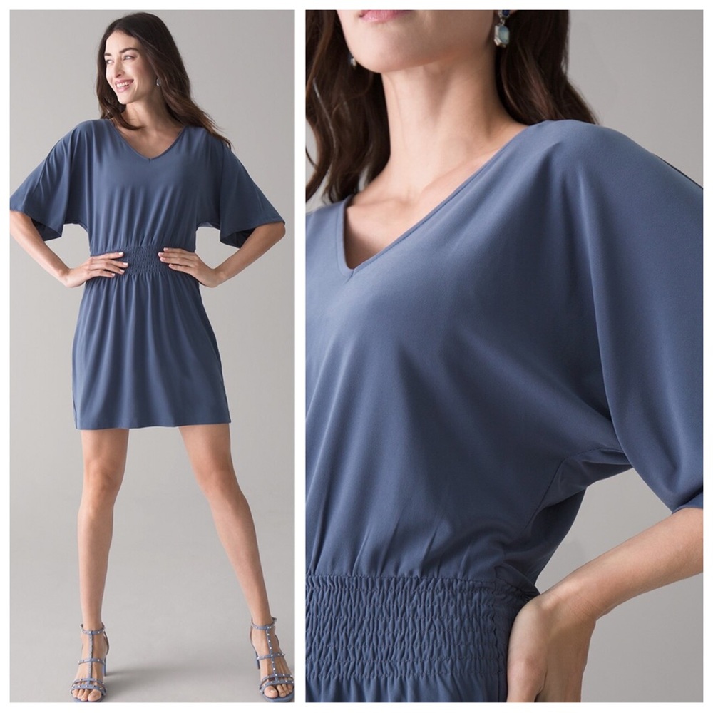 WHBM NWOT Kimono Sleeve Smocked Waist Dress